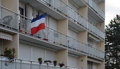 Pavoisement au balcon