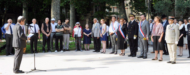 Photo cérémonie hommage aux Justes de France Perpignan 21 juillet 2019 (Source Tonton Jo)